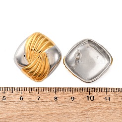 Двухцветные серьги-гвоздики из нержавеющей стали 304&nbsp;EJEW-Z109-05GP-02