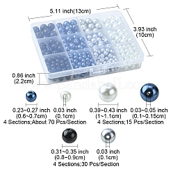 460шт 12 стиля стеклянные жемчужные бусины HY-FS0001-07