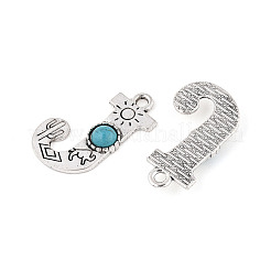 Подвески из синтетической бирюзы и сплавов PALLOY-H146-01AS-J