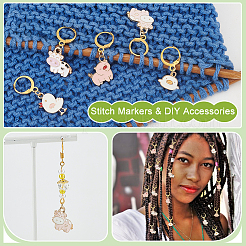 Маркеры для подвесок с эмалью из сплава животных HJEW-AB00463