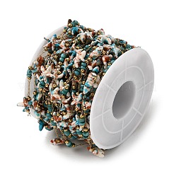 Цепи ручной работы из нержавеющей стали 304 с синтетическим бирюзовым узором в виде морской звезды&nbsp;CHS-L032-13G-06