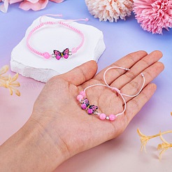 Braccialetti di perline intrecciati in nylon regolabili&nbsp;BJEW-TA00479