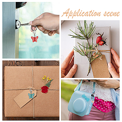 80шт. 10-х цветная стеклянная подвеска-бабочка HJEW-HY00044