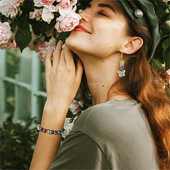 40 шт. 10-цветные круглые бусины ручной работы в форме диско-шара&nbsp;RB-TA0001-13