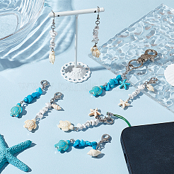 4 комплект 2-х стилевых стеклянных подвесных украшений HJEW-GA0001-50