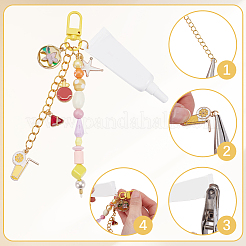 Kits de porte-clés brillant à lèvres à faire soi-même&nbsp;DIY-SP0007-51