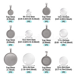 Оправы для подвесок из нержавеющей стали 304 в виде кабошонов&nbsp;STAS-TA0001-47B