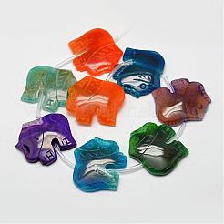 Натуральные и крашеные нити шарик потрескивание агата G-F303-03