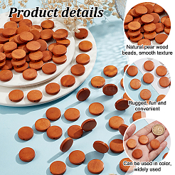 Бусины из натуральной груши WOOD-GO0001-17B