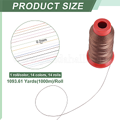 14 rollo de hilo de nailon redondo de 14 colores&nbsp;NWIR-PH0002-55