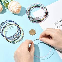 32шт 8 цвета стальной проволоки браслет шнур для самостоятельного изготовления ювелирных изделий&nbsp;TWIR-FS0001-02