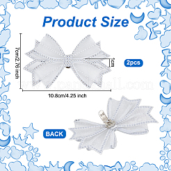 Украшение для обуви бантом из ткани со стразами&nbsp;FIND-WH0199-63A