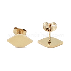 Orecchini a bottone in acciaio inossidabile 304 con placcatura sotto vuoto in PVD per donna&nbsp;EJEW-A048-46B-G