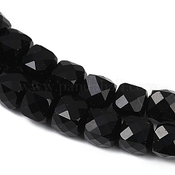 Натуральный черный обсидиан бисер пряди G-H078-C35-6mm