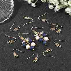 Accessoires de boucles d'oreilles en laiton Shegrace pavés de zircone cubique&nbsp;XGRQ4S192-742G