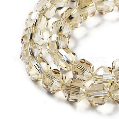 Гальванические нити стеклянных бусин-рондель EGLA-A036-09A-PL01