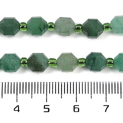 Естественный зеленый авантюрин бисер нитей G-O201B-104E
