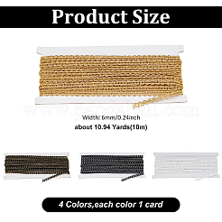 4 цвет полиэстеровых плетеных лент&nbsp;SRIB-MA0001-03