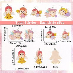 Подвески из непрозрачной смолы в стиле 30 шт. RESI-SC0002-46