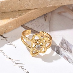 Manschettenringe aus Edelstahl 304 mit Zirkonia-Pavé&nbsp;SA-CBAFEB5-06A-G