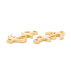 201ステンレススチールリンク  手動研磨  アンカーPVD真空メッキ  18KGP本金メッキ  22x11x1.5mm  穴：1.6mm&nbsp;STAS-F231-132G