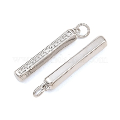Pendenti in zirconi cubici trasparenti in micro pavè di ottone&nbsp;CU-CBA7E9C-07P