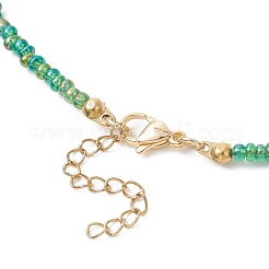 6 шт. ожерелья из двухцветного белого круглого жемчуга и стеклянных бусин&nbsp;NJEW-JN05738