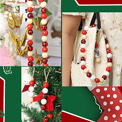 200шт 4 цвета окрашенные бусины из натурального дерева WOOD-SP0001-65