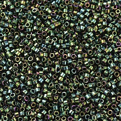 MIYUKIデリカビーズ  シリンダー  日本製シードビーズ  11/0  （db0027)メタリックダークグリーンアイリス  1.3x1.6mm  穴：0.8mm  約20000個/袋  100 G /袋&nbsp;SEED-J020-DB0027