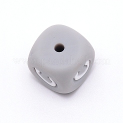 Perline dell'alfabeto in silicone per la realizzazione di braccialetti o collane&nbsp;SIL-TAC001-01A-C