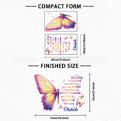 Полупрозрачные самоклеящиеся наклейки на стену из ПВХ&nbsp;STIC-WH0015-300