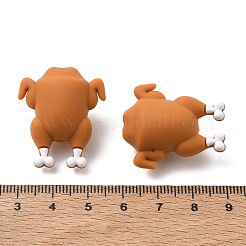 3d 感謝祭 食品グレード シリコン フォーカルビーズ  DIYの看護ネックレス用  砂茶色  ローストターキー  29x25x16mm  穴：2.2mm&nbsp;SL-CBA05A0-03