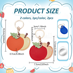 2 шт. 2-цветные защитные чехлы из искусственной кожи для Apple с защитой от потери&nbsp;AJEW-NB0008-56