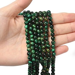 Окрашенные естественно тигровый глаз бисер пряди&nbsp;X-G-G102-A01-02