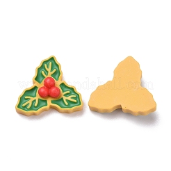 クリスマステーマ不透明樹脂カボション  DIYアクセサリー  クリスマスフルーツ  グリーン  23x26x7.5mm&nbsp;X-RESI-G029-A09