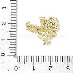 Латунные микропаве прозрачные подвески с фианитом&nbsp;KK-P349-01G