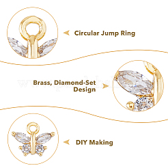 Латунь подвески циркония кубической&nbsp;KK-HY0003-29