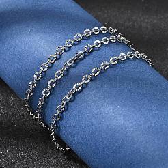 12 Stück 2.8 mm 304 Edelstahl strukturierte Kabelkette Halskette für Damen und Herren&nbsp;NJEW-H093-18P-03