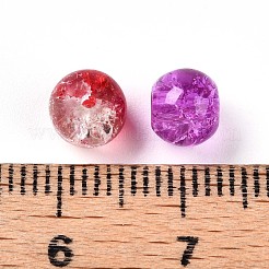 Прозрачные хрустальные бусины с росписью для выпечки DGLA-Q018-6mm-M01