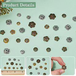 360шт 12 стиля колпачки из сплава в тибетском стиле&nbsp;TIBE-SC0002-34