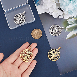 4шт. 2-х цветная подвеска из нержавеющей стали 304&nbsp;STAS-UN0047-44