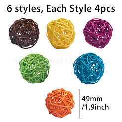 Плетеные шары из ротанга AJEW-GF0001-10