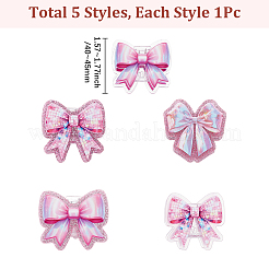 5 pince à nœud papillon en acrylique&nbsp;HJEW-SP0001-65