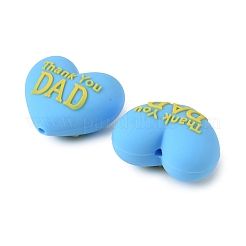 Silikonperlen zum Vatertag&nbsp;SIL-D014-03B