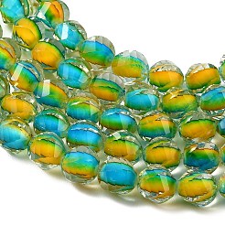 Brins de perles en résine bicolores&nbsp;GLAA-T035-02A