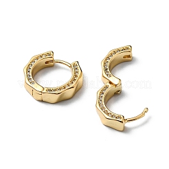 Серьги-кольца из прозрачного кубического циркония&nbsp;EJEW-P229-03G