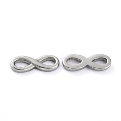 変色しない304ステンレススチールリンクコネクター  無限大  ステンレス鋼色  8x21x3mm  穴：7mm&nbsp;STAS-B005-08P