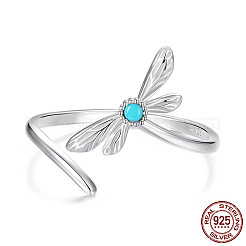 925 кольцо-манжета из стерлингового серебра и синтетической бирюзы WGAF4BB-01