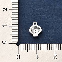 925 подвеска в форме ракушки из стерлингового серебра с микропаве из прозрачных кубических цирконий&nbsp;STER-U009-09S-01