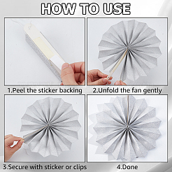 8 stücke papier fans blume für hochzeit geburtstag karneval willkommen party dekorationen&nbsp;AJEW-GF0013-45A